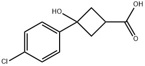 3-(4-chlorophenyl)-3-hydroxycyclobutane-1-carboxylic acid Structure