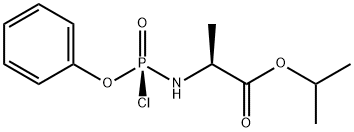 L-Alanine, N-[(R)-chlorophenoxyphosphinyl]-, 1-methylethyl ester Structure