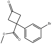 methyl 1-(3-bromophenyl)-3-oxocyclobutane-1-carboxylate Structure