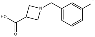 3-Azetidinecarboxylic acid, 1-[(3-fluorophenyl)methyl]- Structure