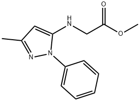 methyl N-(3-methyl-1-phenyl-1H-pyrazol-5-yl)glycinate Structure