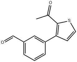 Benzaldehyde, 3-(2-acetyl-3-thienyl)- Structure