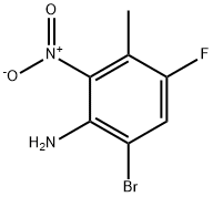 Benzenamine, 6-bromo-4-fluoro-3-methyl-2-nitro- Structure