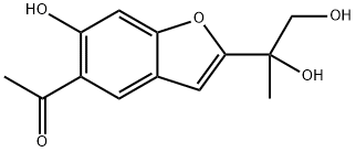 Ethanone, 1-[2-(1,2-dihydroxy-1-methylethyl)-6-hydroxy-5-benzofuranyl]- Structure