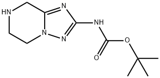 (5,6,7,8-Tetrahydro-[1,2,4]triazolo[1,5-a]pyrazin-2-yl)-carbamic acid tert-butyl ester 구조식 이미지