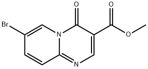 4H-Pyrido[1,2-a]pyrimidine-3-carboxylic acid, 7-bromo-4-oxo-, methyl ester 구조식 이미지