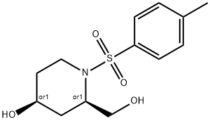 2-Piperidinemethanol, 4-hydroxy-1-[(4-methylphenyl)sulfonyl]-, (2R,4S)-rel- Structure