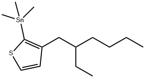 Stannane, [3-(2-ethylhexyl)-2-thienyl]trimethyl- Structure