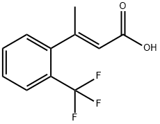 2-Butenoic acid, 3-[2-(trifluoromethyl)phenyl]-, (E)- (9CI) Structure