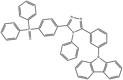 9H-Carbazole, 9-[3-[5-[4-(diphenylphosphinyl)phenyl]-4-phenyl-4H-1,2,4-triazol-3-yl]phenyl]- Structure