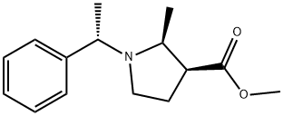(2S,3S)-<1-(1(S)-phenylethyl)-2-methylpyrrolidin-3-yl>carboxylic acid methyl ester 구조식 이미지