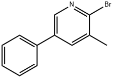 Pyridine, 2-bromo-3-methyl-5-phenyl- Structure