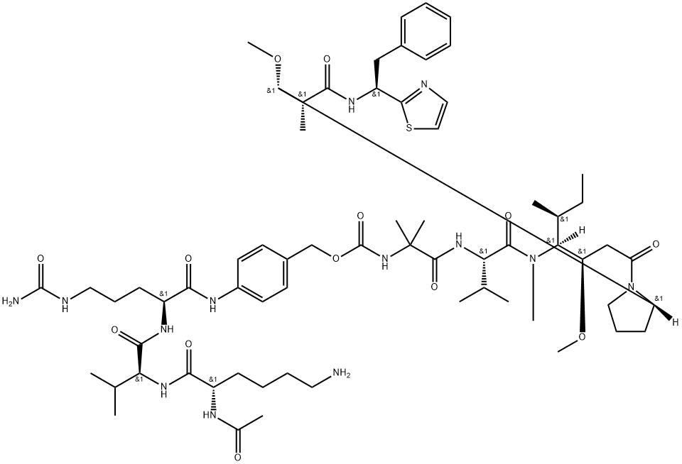 AcLys-PABC-VC-Aur0101 Structure