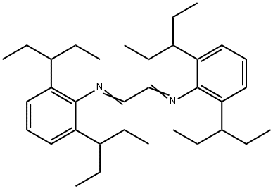 Benzenamine, N,N'-1,2-ethanediylidenebis[2,6-bis(1-ethylpropyl)- Structure