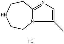 5H-Imidazo[1,2-d][1,4]diazepine, 6,7,8,9-tetrahydro-3-methyl-, hydrochloride (1:2) Structure