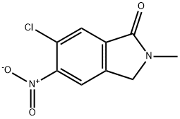 1H-Isoindol-1-one, 6-chloro-2,3-dihydro-2-methyl-5-nitro- Structure