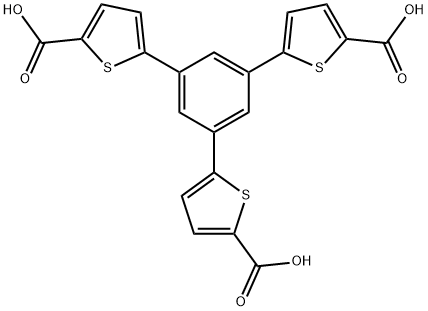 5,5',5''-(benzene-1,3,5-triyl)tris(thiophene-2-carboxylic acid) 구조식 이미지