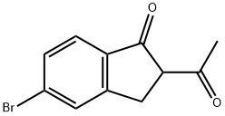 1H-Inden-1-one, 2-acetyl-5-bromo-2,3-dihydro- Structure