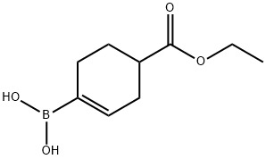 3-Cyclohexene-1-carboxylic acid, 4-borono-, 1-ethyl ester Structure