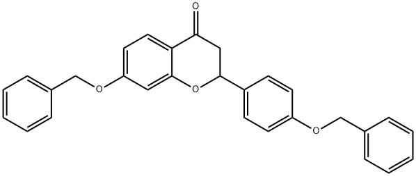 4H-1-Benzopyran-4-one, 2,3-dihydro-7-(phenylmethoxy)-2-[4-(phenylmethoxy)phenyl]- Structure