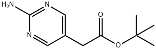 5-Pyrimidineacetic acid, 2-amino-, 1,1-dimethylethyl ester 구조식 이미지