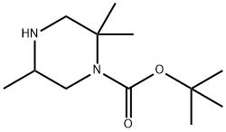 1-Piperazinecarboxylic acid, 2,2,5-trimethyl-, 1,1-dimethylethyl ester Structure