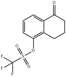 Methanesulfonic acid, 1,1,1-trifluoro-, 5,6,7,8-tetrahydro-5-oxo-1-naphthalenyl ester Structure