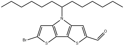 4H-Dithieno[3,2-b:2',3'-d]pyrrole-2-carboxaldehyde, 6-bromo-4-(1-hexylheptyl)- 구조식 이미지