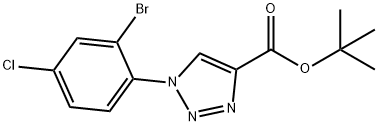 1H-1,2,3-Triazole-4-carboxylic acid, 1-(2-bromo-4-chlorophenyl)-, 1,1-dimethylethyl ester Structure