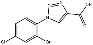 1H-1,2,3-Triazole-4-carboxylic acid, 1-(2-bromo-4-chlorophenyl)- Structure