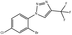 1-(2-Bromo-4-chlorophenyl)-4-(trifluoromethyl)-1H-1,2,3-triazole Structure