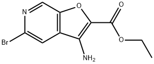 Furo[2,3-c]pyridine-2-carboxylic acid, 3-amino-5-bromo-, ethyl ester Structure