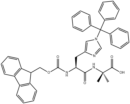 Alanine, N-[(9H-fluoren-9-ylmethoxy)carbonyl]-1-(triphenylmethyl)-L-histidyl-2-methyl- 구조식 이미지