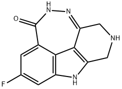 2,4,9,10-Tetraazacyclohepta[def]fluoren-8(1H)-one, 6-fluoro-2,3,4,9-tetrahydro- Structure