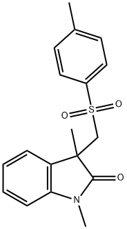 2H-Indol-2-one, 1,3-dihydro-1,3-dimethyl-3-[[(4-methylphenyl)sulfonyl]methyl]- Structure