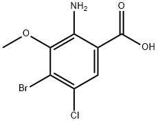 Benzoic acid, 2-amino-4-bromo-5-chloro-3-methoxy- Structure