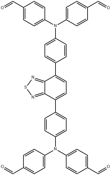 4,4',4'',4'''-((benzo[c][1,2,5]thiadiazole-4,7-diylbis(4,1-phenylene))bis(azanetriyl))tetrabenzaldehyde 구조식 이미지