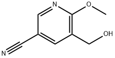 3-Pyridinecarbonitrile, 5-(hydroxymethyl)-6-methoxy- Structure