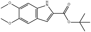 1H-Indole-2-carboxylic acid, 5,6-dimethoxy-, 1,1-dimethylethyl ester 구조식 이미지