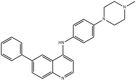 4-Quinolinamine, N-[4-(4-methyl-1-piperazinyl)phenyl]-6-phenyl- Structure