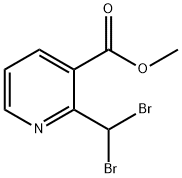 3-Pyridinecarboxylic acid, 2-(dibromomethyl)-, methyl ester 구조식 이미지