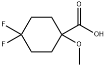 4,4-difluoro-1-methoxycyclohexane-1-carboxylic acid Structure