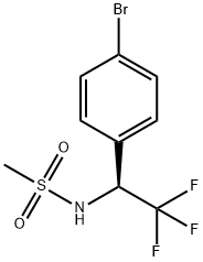 Methanesulfonamide, N-[(1S)-1-(4-bromophenyl)-2,2,2-trifluoroethyl]- Structure