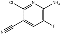 3-Pyridinecarbonitrile, 6-amino-2-chloro-5-fluoro- Structure