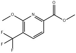6-Methoxy-5-trifluoromethyl-pyridine-2-carboxylic acid methyl ester 구조식 이미지