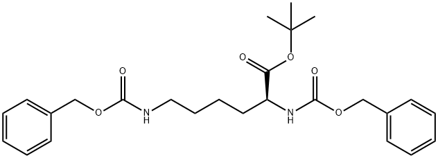L-Lysine, N2,N6-bis[(phenylmethoxy)carbonyl]-, 1,1-dimethylethyl ester 구조식 이미지