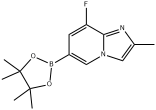 Imidazo[1,2-a]pyridine, 8-fluoro-2-methyl-6-(4,4,5,5-tetramethyl-1,3,2-dioxaborolan-2-yl)- Structure