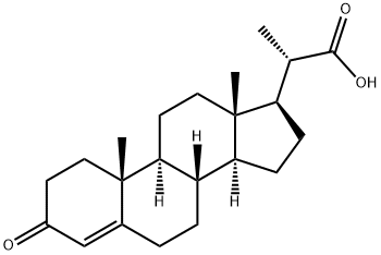 Pregn-4-ene-20-carboxylic acid, 3-oxo-, (20S)- Structure