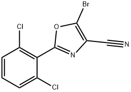 4-Oxazolecarbonitrile, 5-bromo-2-(2,6-dichlorophenyl)- Structure