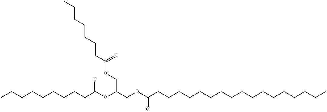 1-Octanoyl-2-Decanoyl-3-Stearoyl-rac-glycerol Structure